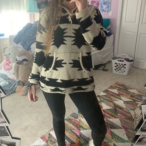 Forever 21 Tribal Knit Sweatshirt